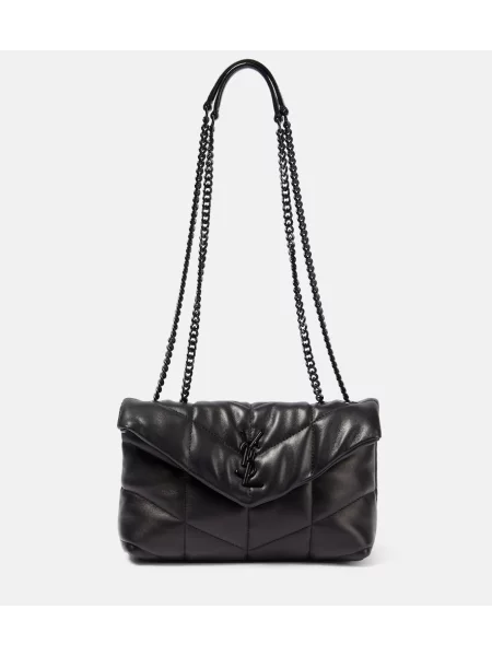 Torebka skórzana Saint Laurent skórzana czarna