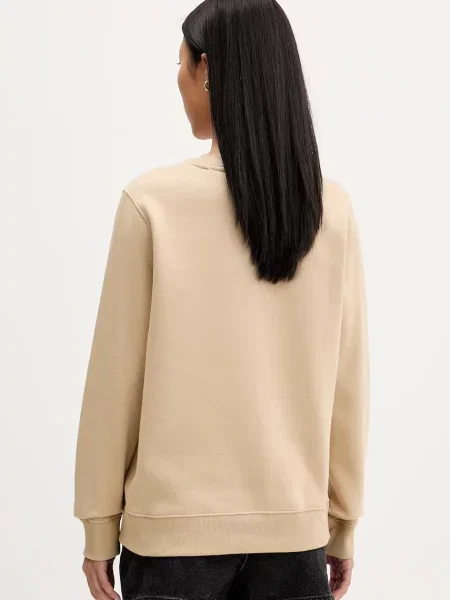 Tommy Jeans bluza z bawełną beżowa