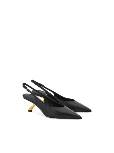Czółenka Ferragamo skórzana czarna