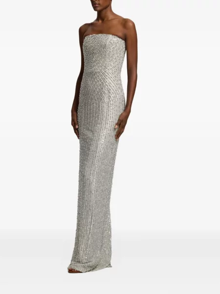 Rochie de seară Ralph Lauren Collection gri