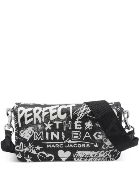 Kožna mini kožna torba Marc Jacobs crna