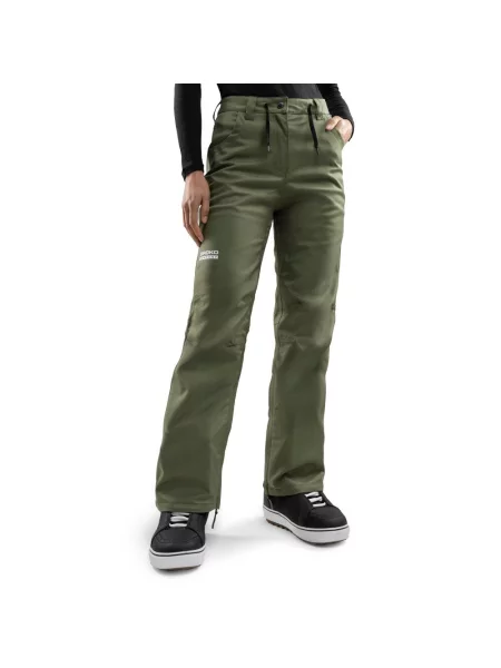Spodnie snowboardowe hardshell Taiga zielone