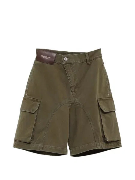 Pantaloni scurți cargo Jw Anderson cu autograf verde