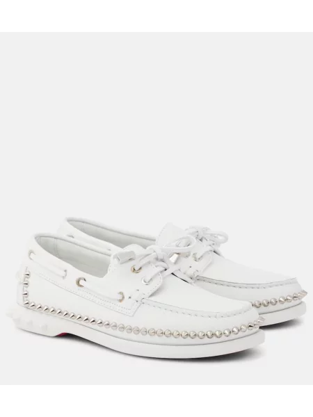 Кожени лоуфъри Christian Louboutin бяло
