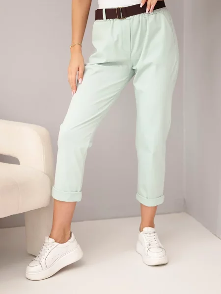 Cu centură pantaloni Kesi Włoski maro