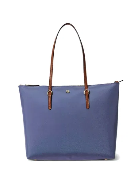 Geantă shopper Lauren Ralph Lauren cu autograf albastru