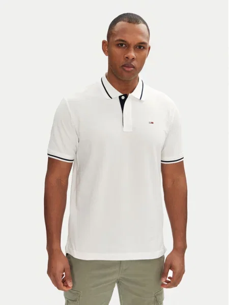 Polo majica Tommy Jeans črna