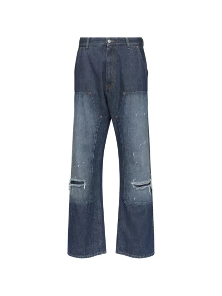 Blugi drepți Mm6 Maison Margiela albastru