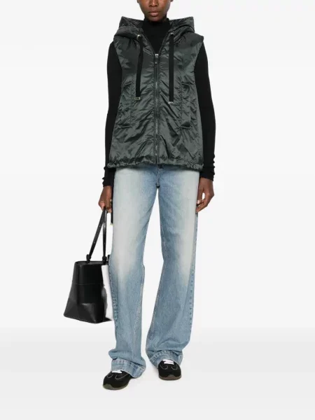 Vestă Max Mara cu glugă verde