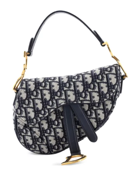 Plátěná mini kabelka Christian Dior Pre-owned modrá