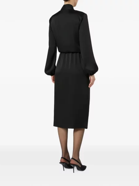 Rochie midi Max Mara din satin negru