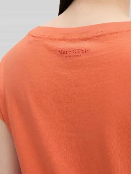 Męski t-shirt o kroju regular fit z czystej bawełny Marc O'polo pomarańczowa