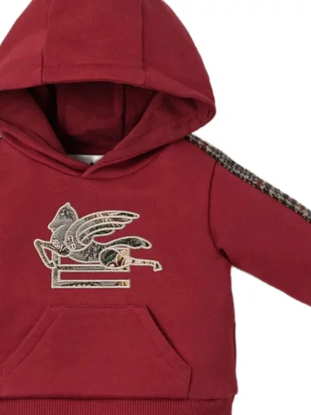 Bluza z kapturem dziecięca Etro czerwona