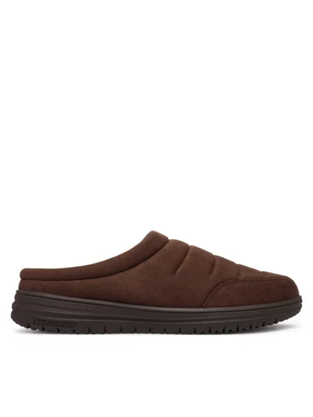 Kapcie Skechers brązowe