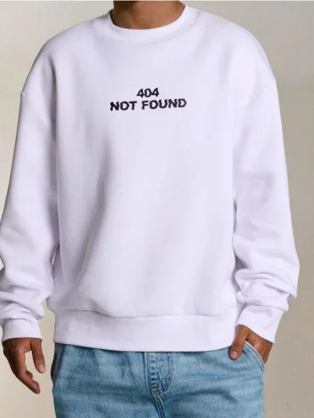 Sinsay Bluza z napisem biały