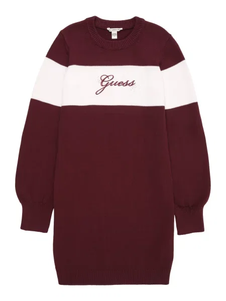 GUESS Haljina tamno smeđa bijela