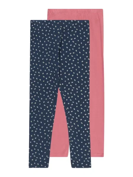 MINYMO Leggings albastru porumbel / rosé alb