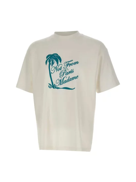 Drôle de Monsieur Slogan Palmiers t-shirt biała