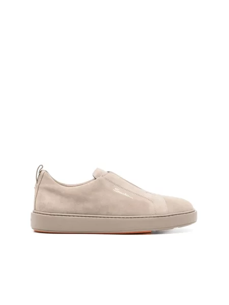 Sneakersy Santoni zamszowe beżowe