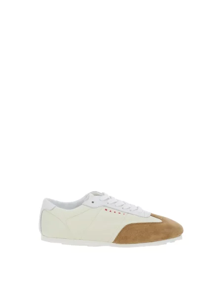 Sneakersy Marni skórzane piłkarskie białe