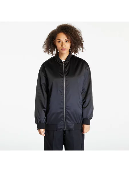Kurtka Urban Classics Ladies Oversized Satin Bomber Jacket Black XS czarny
