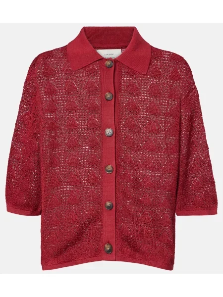 Cardigan Loulou De Saison tricotate roșu