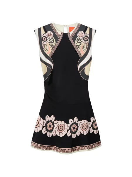 Sukienka mini La Doublej w kwiatki z nadrukiem czarna