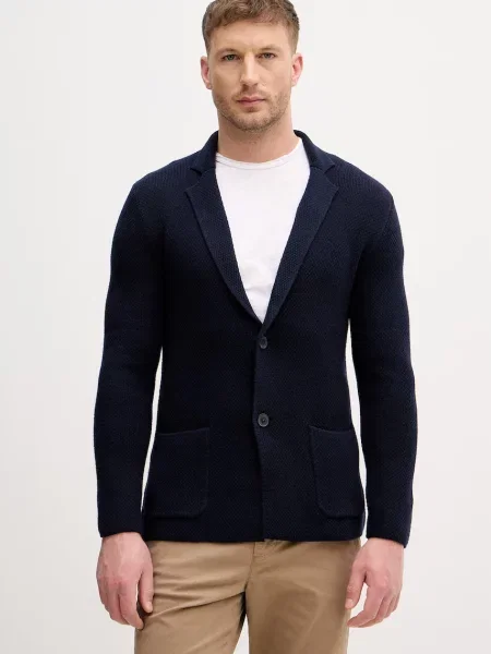 United Colors of Benetton enoredni suknjič z dodatkom volne modra