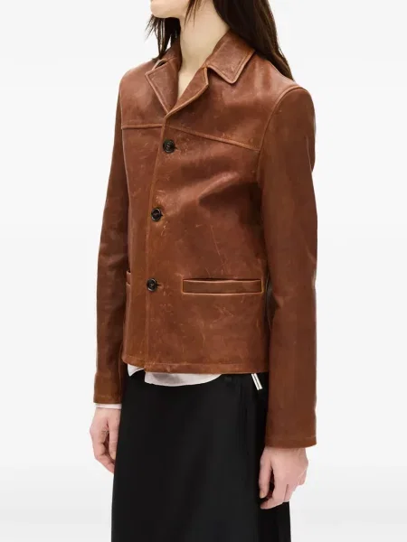 Geanta de piele Ann Demeulemeester maro