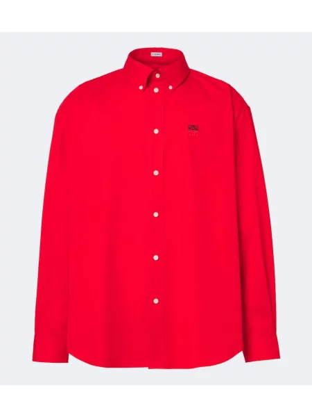 Cămașă Loewe din țesătură twill roșu