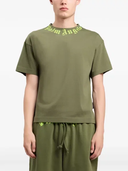 Tricou Palm Angels cu autograf verde
