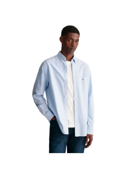 Koszula casualowa o kroju regular fit z kieszenią na piersi model ‘OXFORD’ Gant niebieska