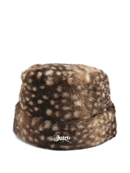 Căciulă Juicy Couture cu imagine cu blană maro