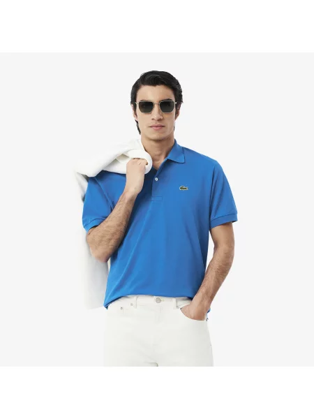 Lacoste Koszulka Polo Classic Fit Light Piqué niebieska