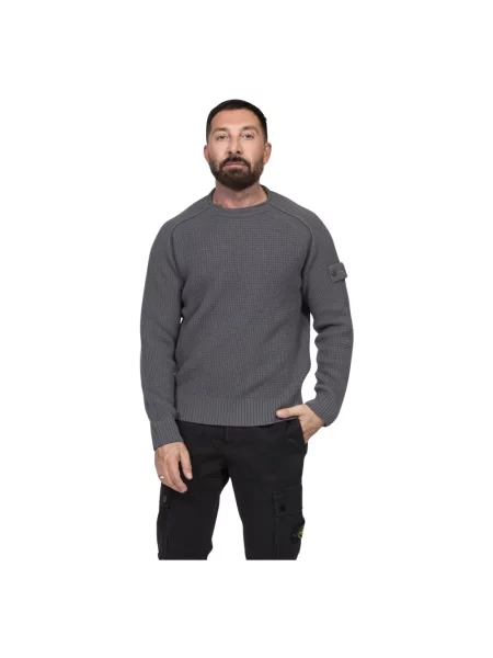 Sweter Stone Island z kamieniami szary