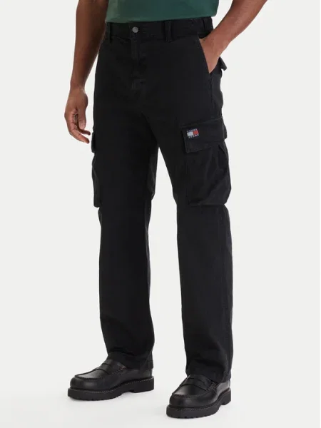 Tommy Jeans Cargo nadrág Otis fekete