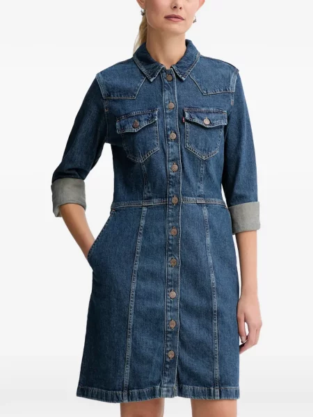 Pulover Levi's® skinny fit cu imagine cu decolteu rotund galben