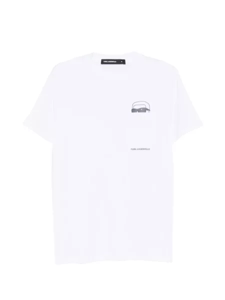 Tricou Karl Lagerfeld cu imagine alb
