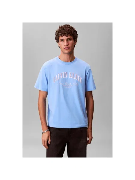Tricou Calvin Klein Jeans albastru