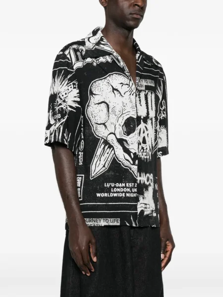 Риза Lựu đạn с принт черно