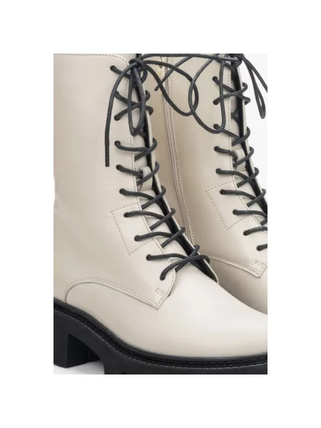 Кожаные ботинки Estro белые