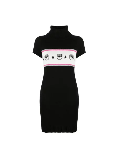 Sukienka Chiara Ferragni Collection z krótkim rękawem czarna