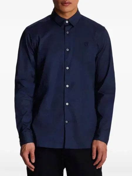 Cămașă Lyle & Scott cu broderie albastru