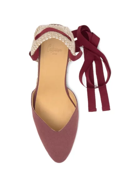 Espadrile Castaner cu pană roșu