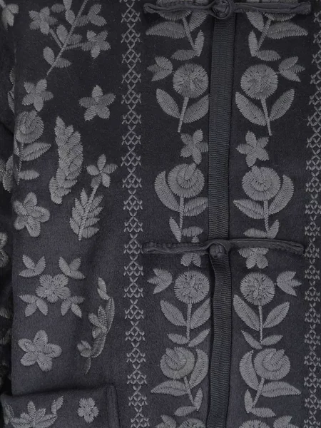 Geacă Antik Batik cu model floral negru