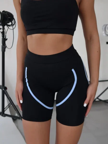 Велосипедки Asalart перероблений поліестер/еластан чорний