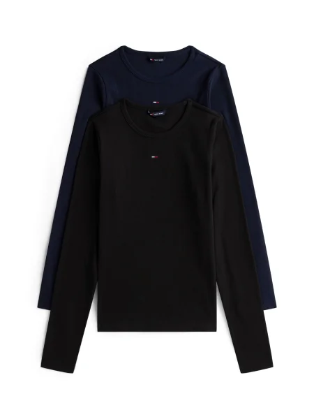 Tommy Jeans Tricou ESSENTIAL albastru marin negru