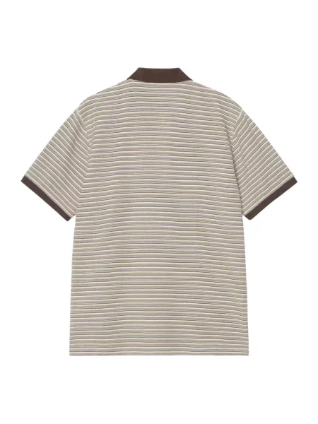 Koszulka polo Carhartt Wip z logo oliwkowa