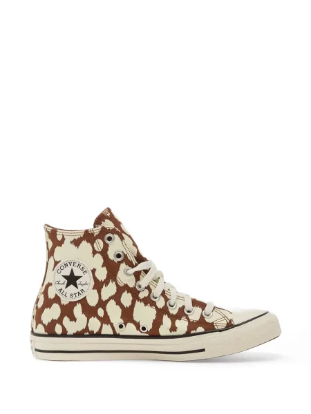 Top Converse cu motiv cu inimi maro
