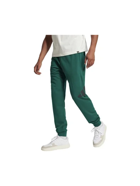 Froté športové nohavice Adidas s autogramom zelená